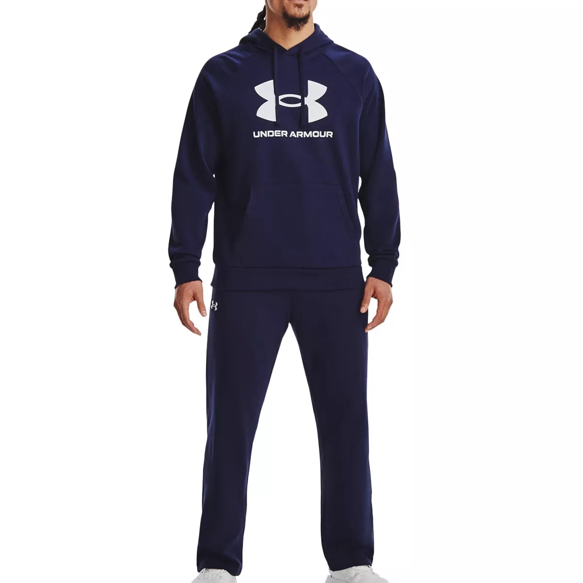 Sweatshirt Rival Fleece Logo Hd - Marine Blanc - Homme