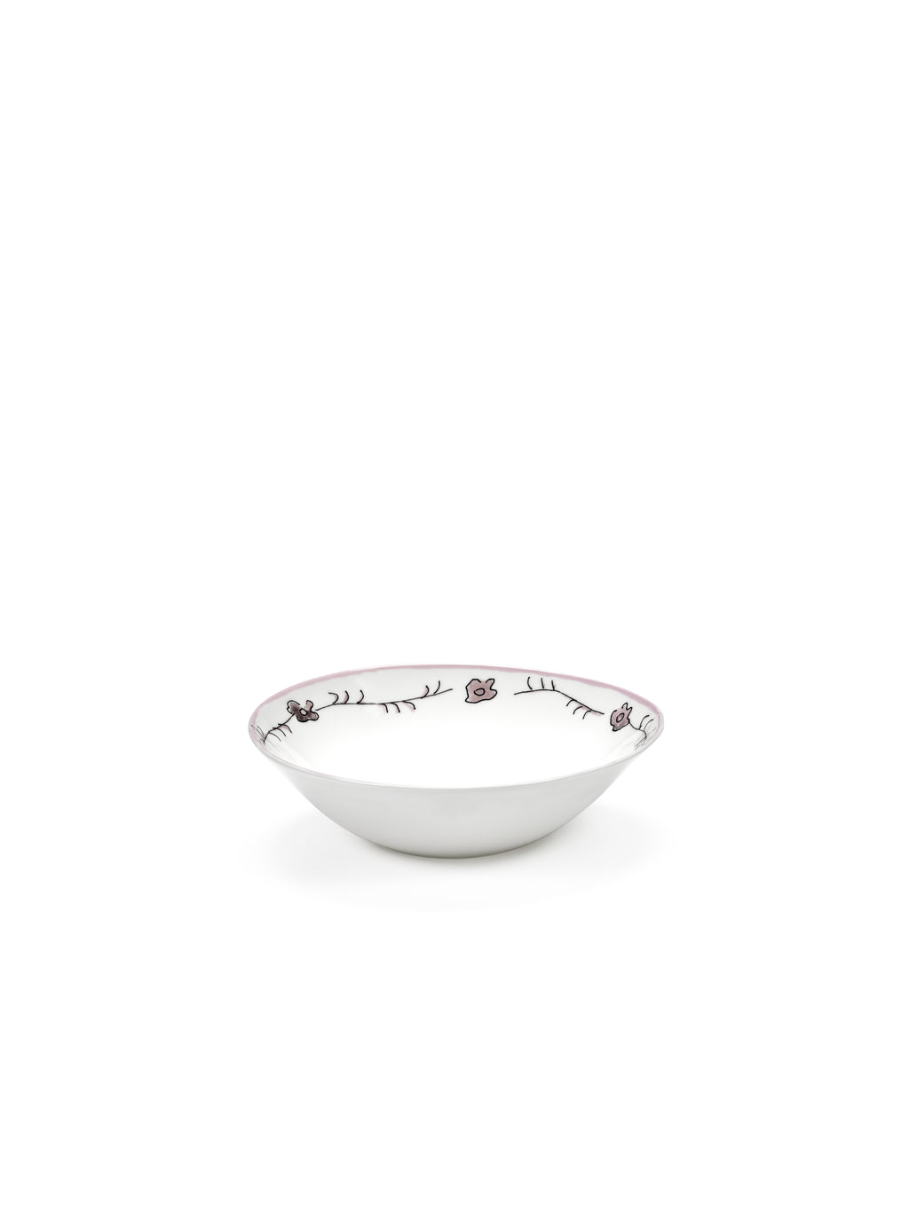 Midnight Flowers - Lot De 2 Bols Bas - M - Porcelaine Bone China - Foncé Viola