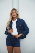Short de Tweed Alya - Azul