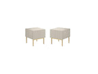 Kasha - Lot De 2 Chevets Tiroir - Pieds Or