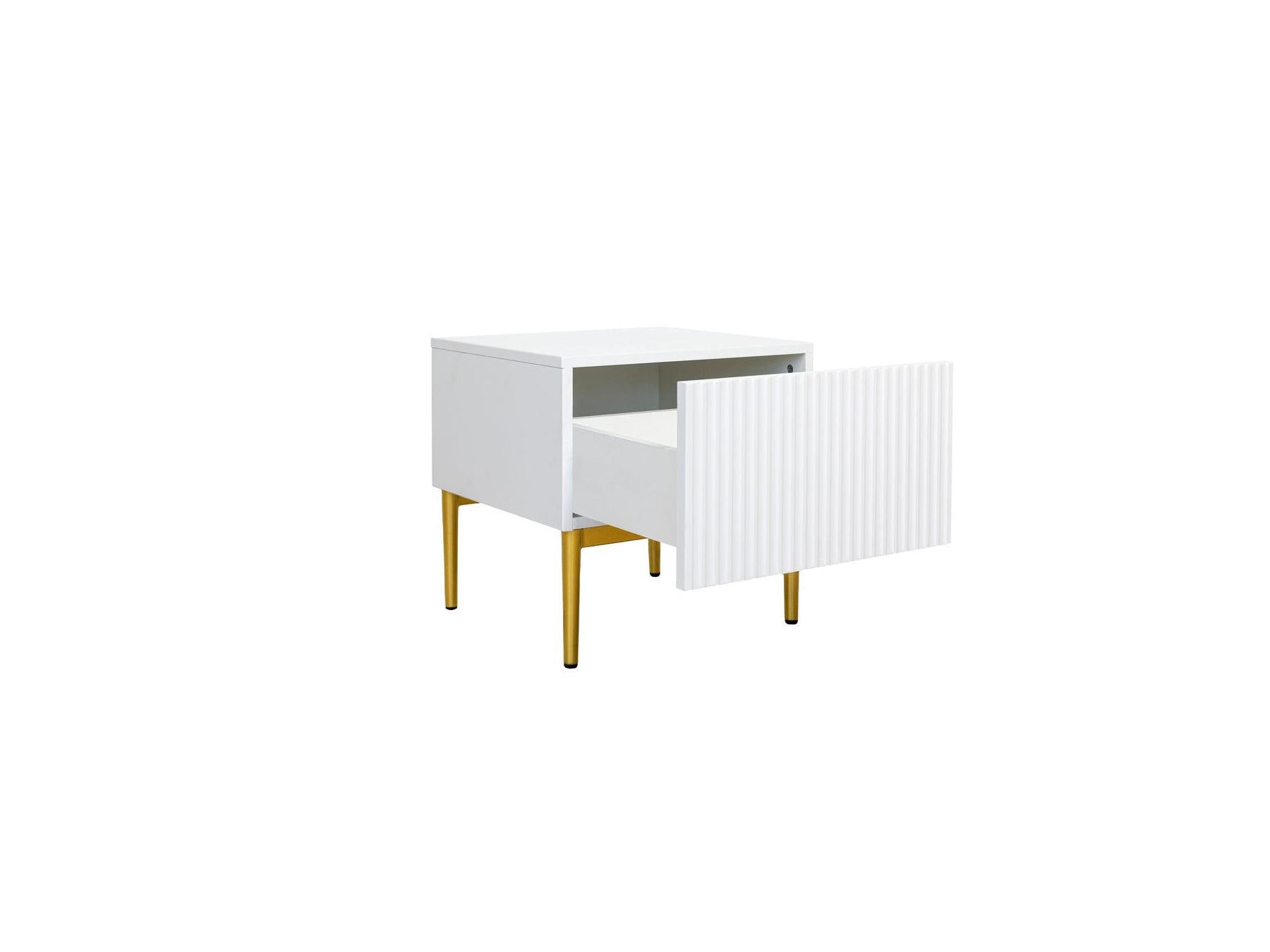 Kasha - Lot De 2 Chevets Tiroir - Pieds Or