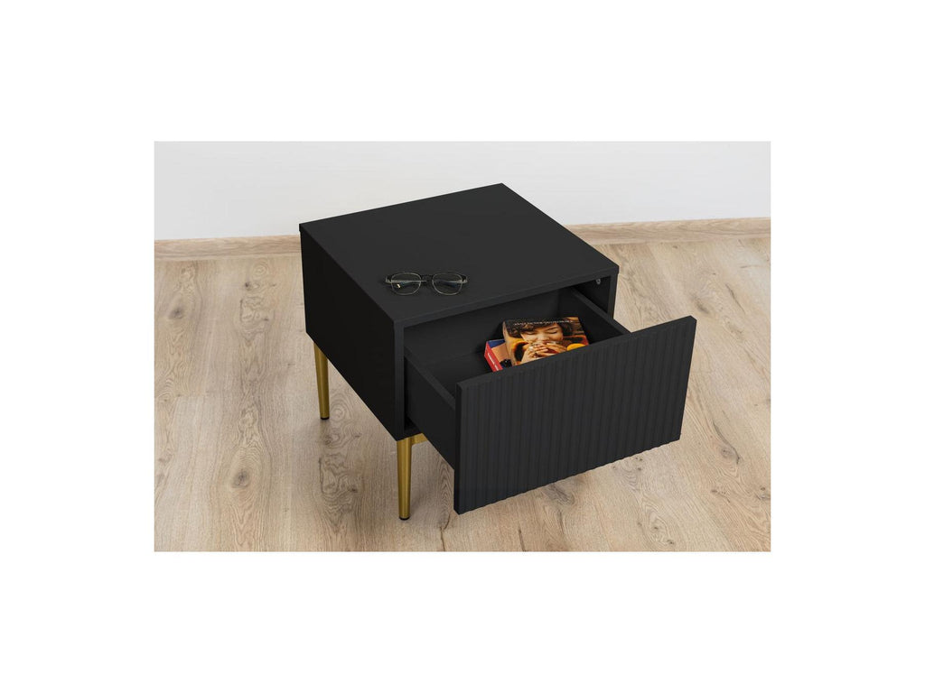 Kasha - Lot De 2 Chevets Tiroir - Pieds Or