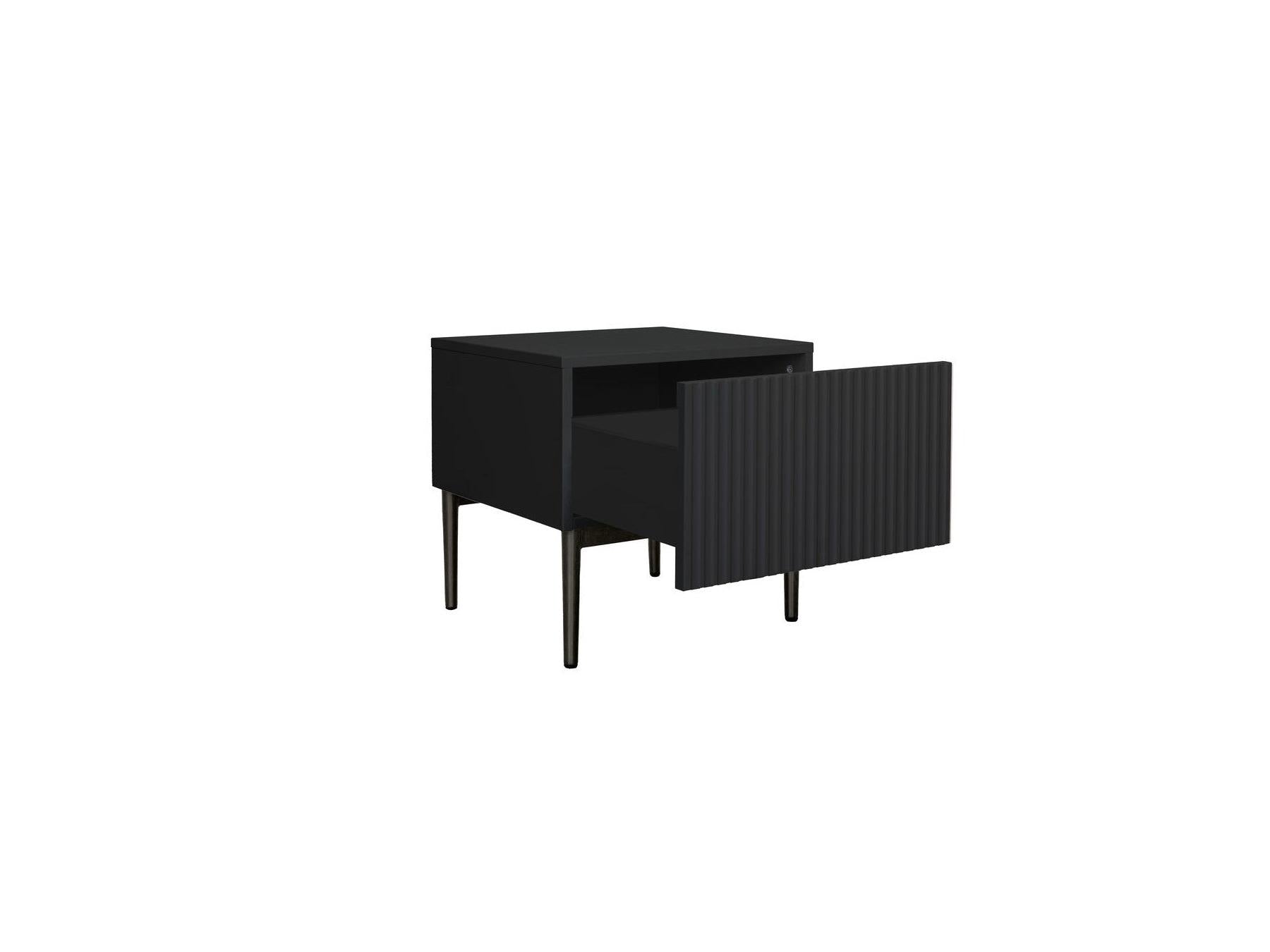 Kasha - Lot De 2 Chevets Tiroir - Pieds Noir