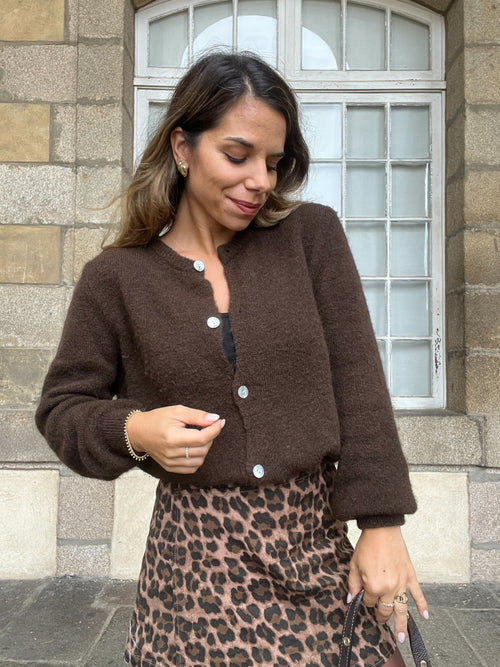 Maille En Laine Léonie Chocolat