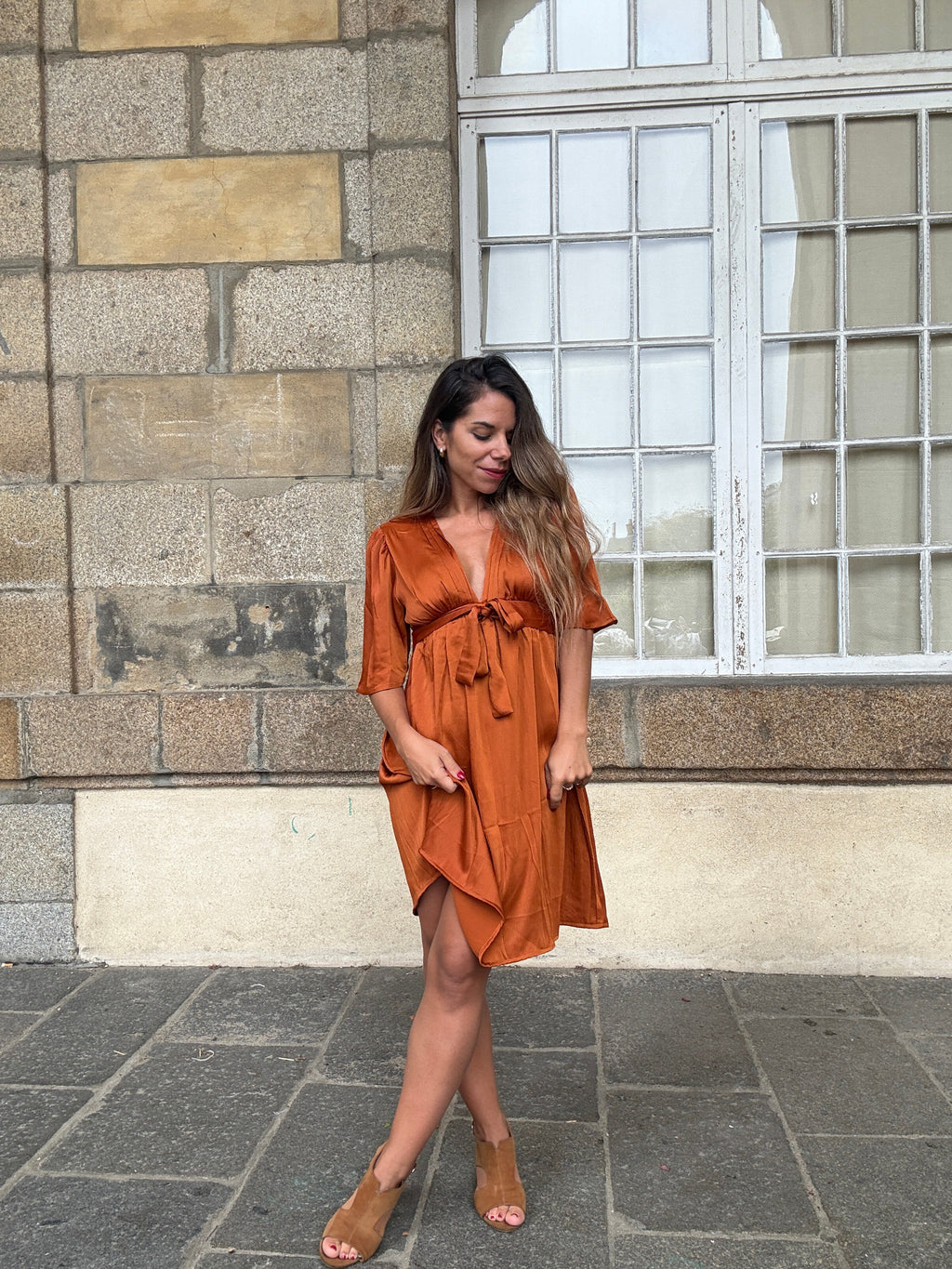 Valentina Terracotta Dress