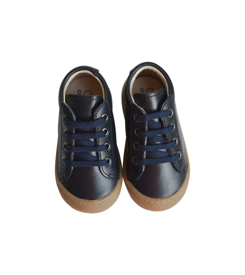 Chaussures Souples Max Lacets - Cuir Marine - Mixte