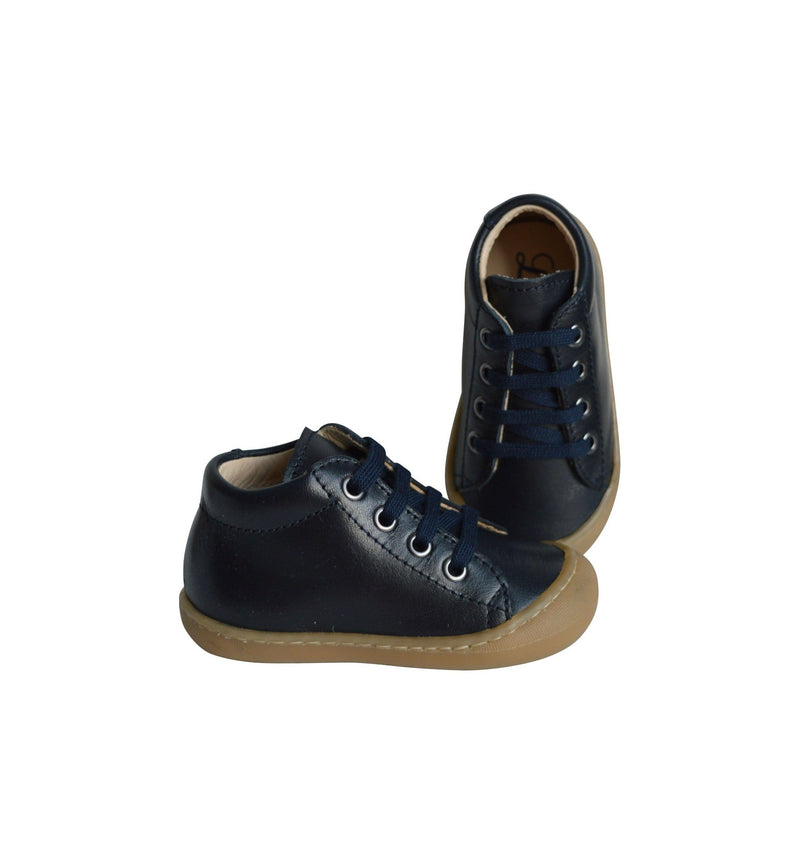 Chaussures Souples Max Lacets - Cuir Marine - Mixte