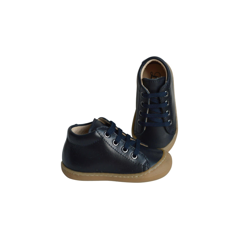 Chaussures Souples Max Lacets - Cuir Marine - Mixte