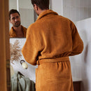 Shawl Collar Bathrobe 100% Organic Cotton Natural Softness - Turmeric