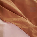 Funda de almohada de percal de algodón suave lavado - Terracota y melocotón