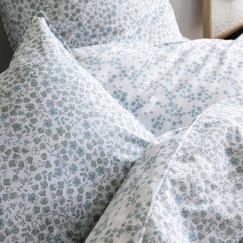Taie D'Oreiller En Percale De Coton Aquarelle - Celadon