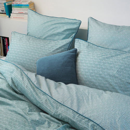 Housse de Coussin Simplement Gaufré - Gaze de Coton - Eau de Fonte