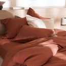 Housse de Couette Rêve de Lin - Lin Lavé - Rouge Sienne