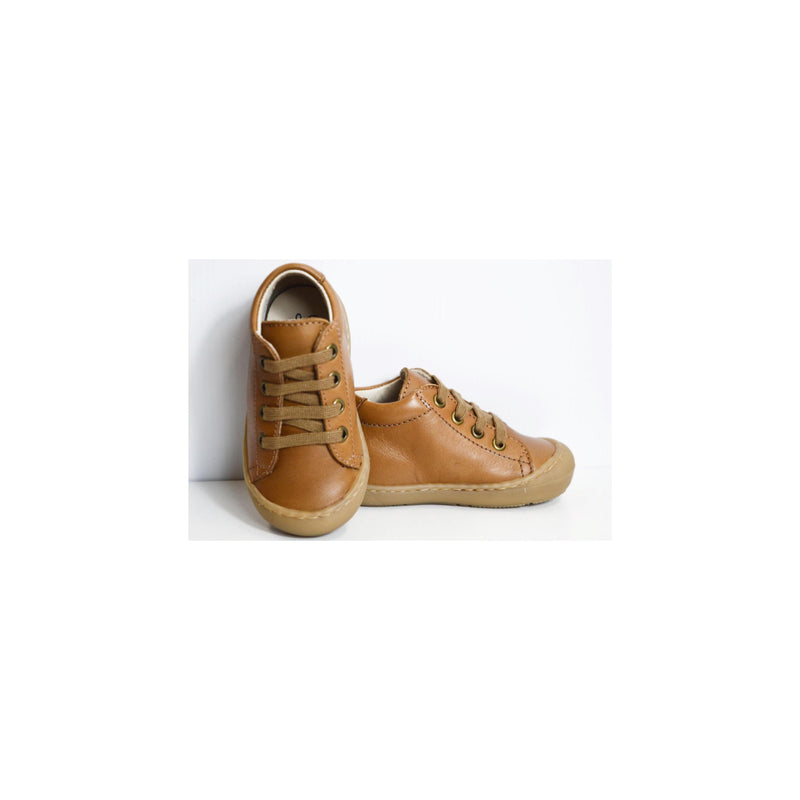 Chaussures Souples Max Lacets - Cuir Camel - Mixte