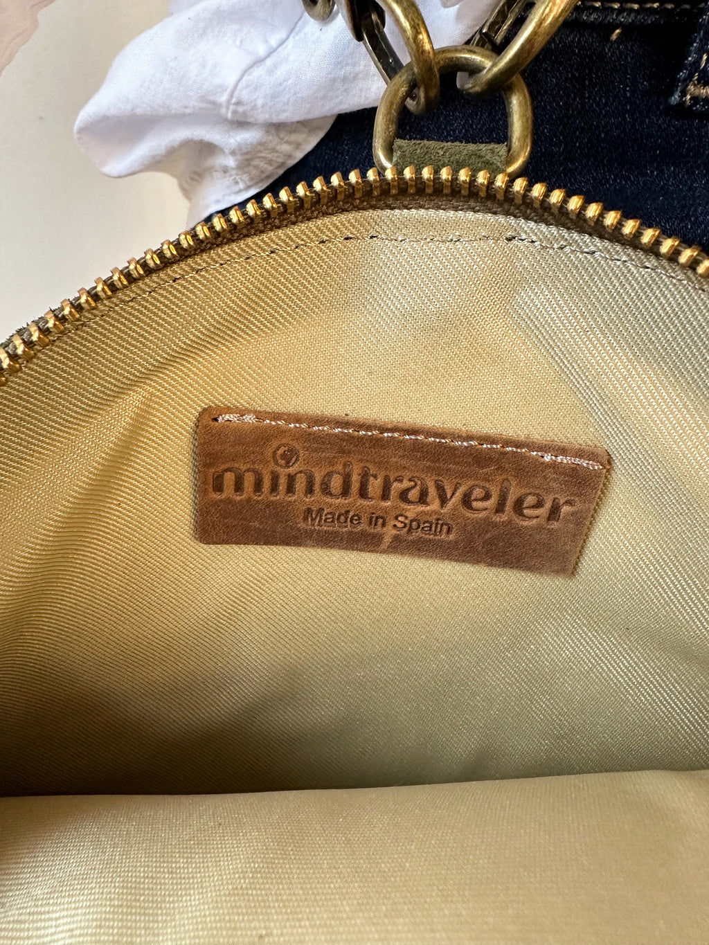 Macarena Shoulder Bag In Khaki Suede