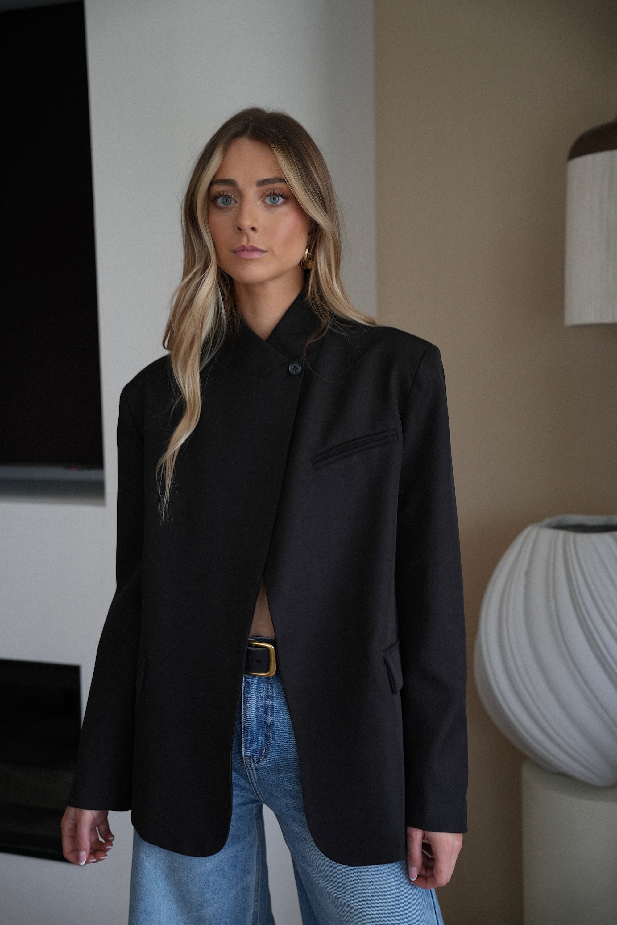Blazer Asymétrique Manon - Noir