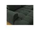 Canapé Panoramique Convertible - Fuji - Tissu Lisse Avec Pouf - Angle Gauche