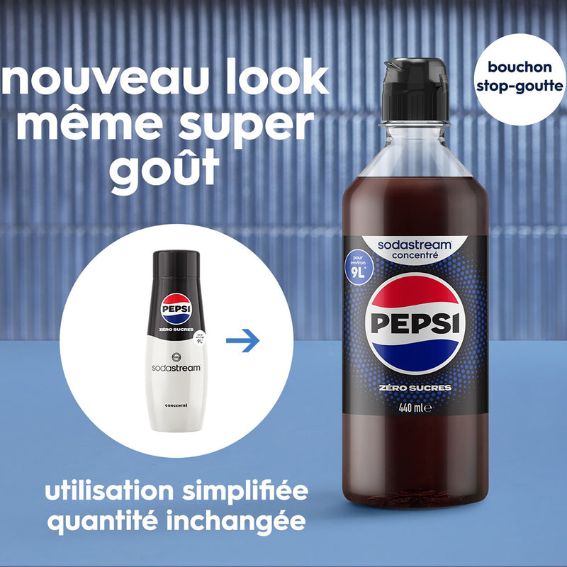 Lot De 6 Concentres Pepsi Zero Sucres - 440Ml
