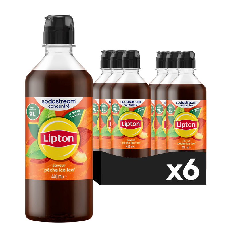 Lot De 6 Concentres Lipton Ice Tea Saveur Pêche 440Ml
