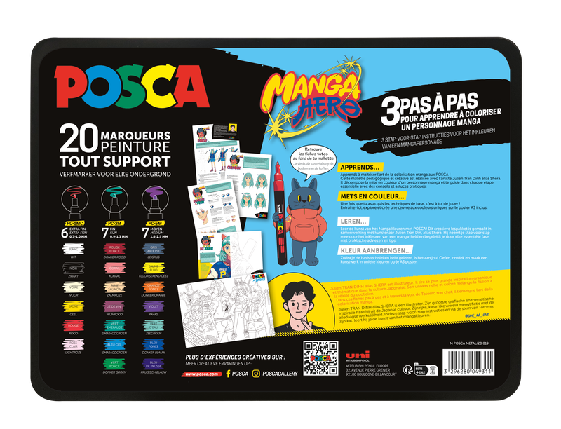 Mallette 20 Marqueurs - Posca X Manga Hero - Posca