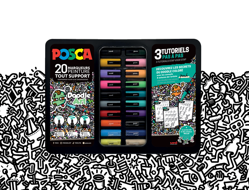 Mallette 20 Marqueurs - Posca Doodle X Pmh – La Réédition Iconique
