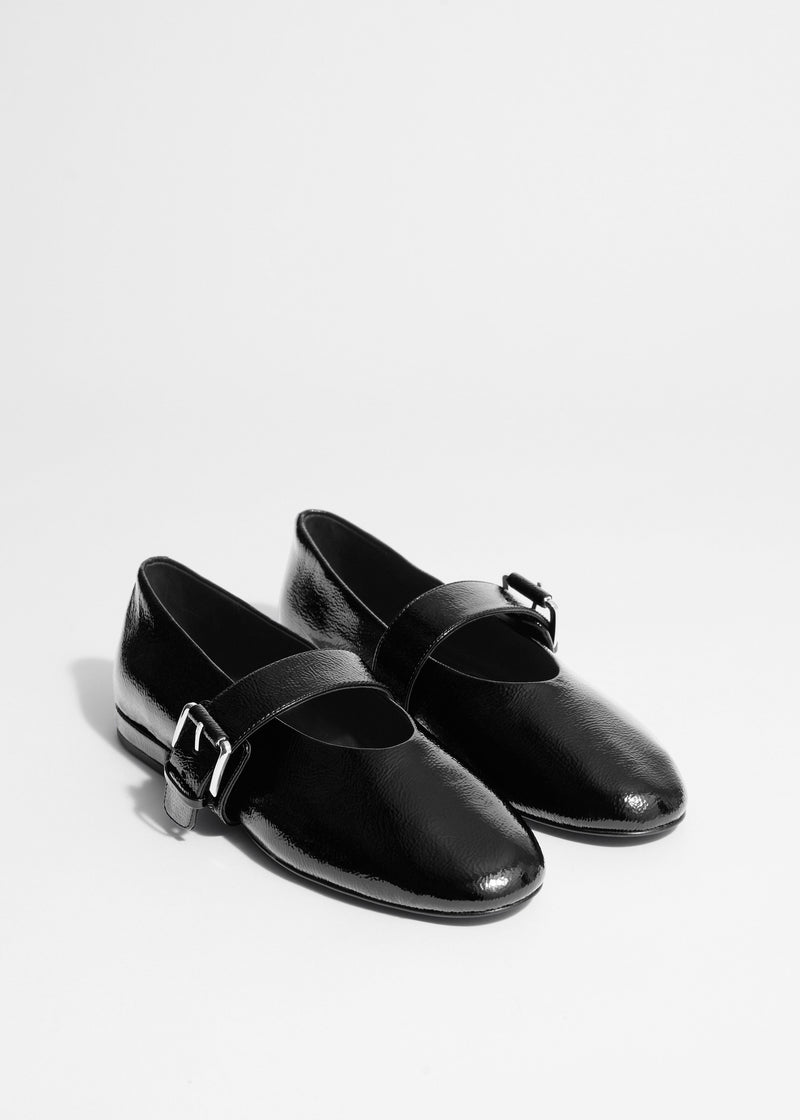 Shoes Alessa Cross Strap Ballerina - Black - Women