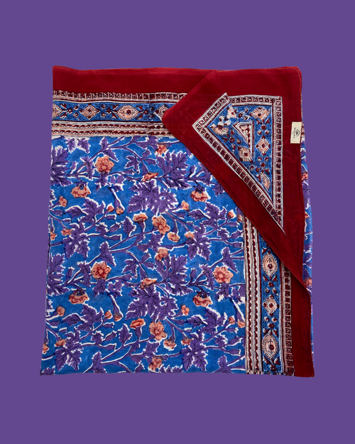 Maison Jaipur Paris - Pareo Pondichery Rouge en voile de coton