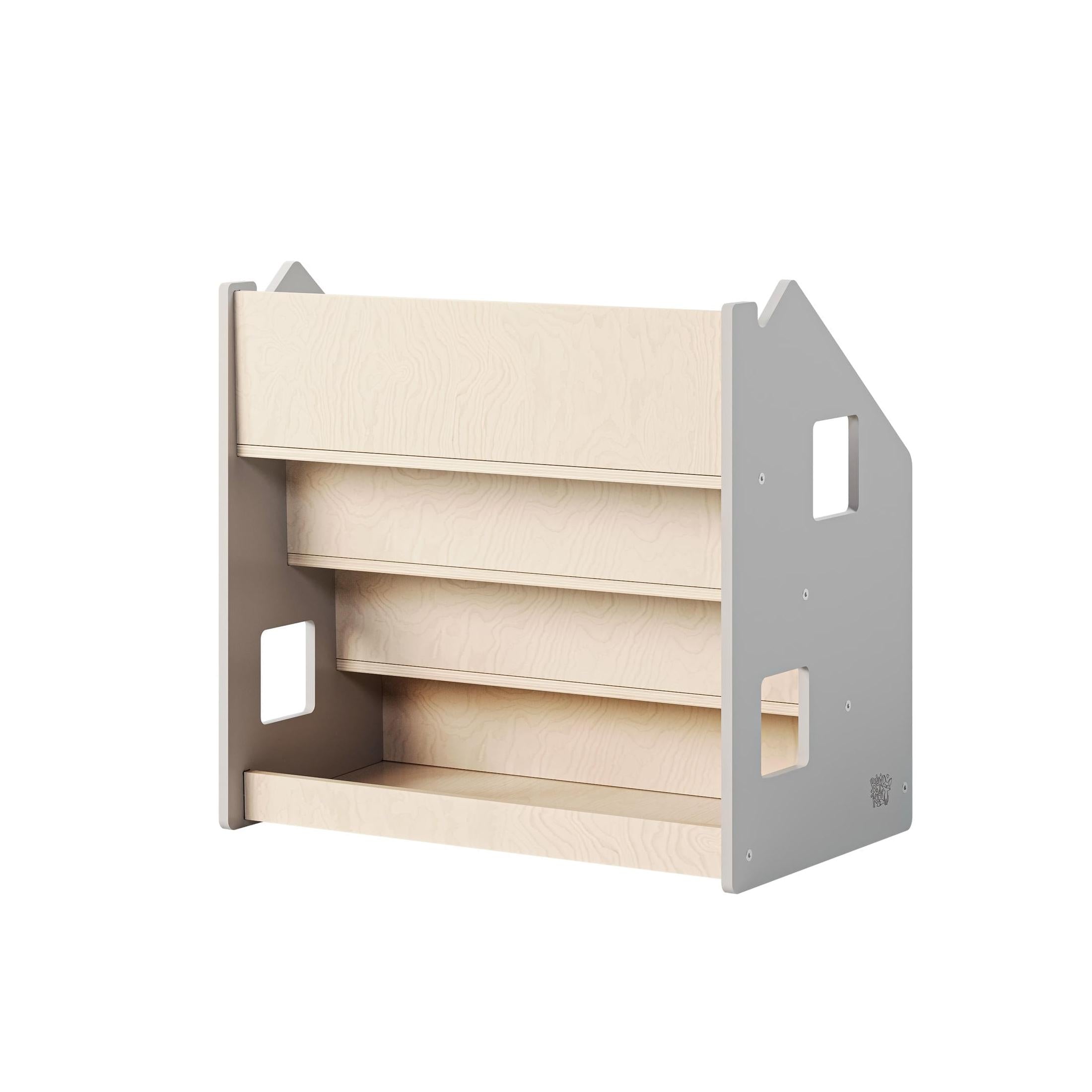 Bibliothèque Enfant – Blanc & Gris