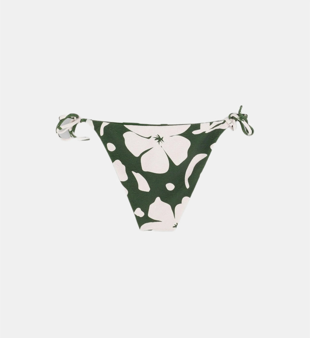 Culotte Bikini Laçage Classique Fleurs - Multicolore