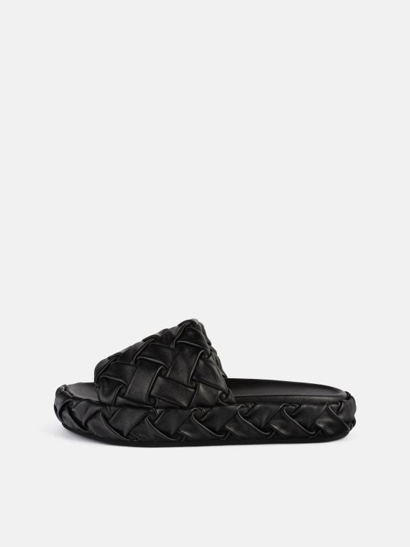 Mules Hibiscus Hues - Noir