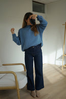 Pull En Maille À Col Rond Hortense Bleu