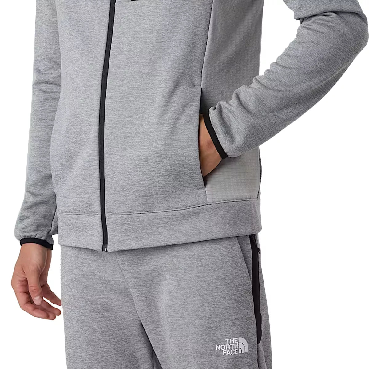 The North Face - Veste De Survêtement M Ma Fleece Fz - Gris Noir Blanc