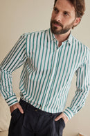 Chemise La Up - Rayures Vert / Blanc - Homme