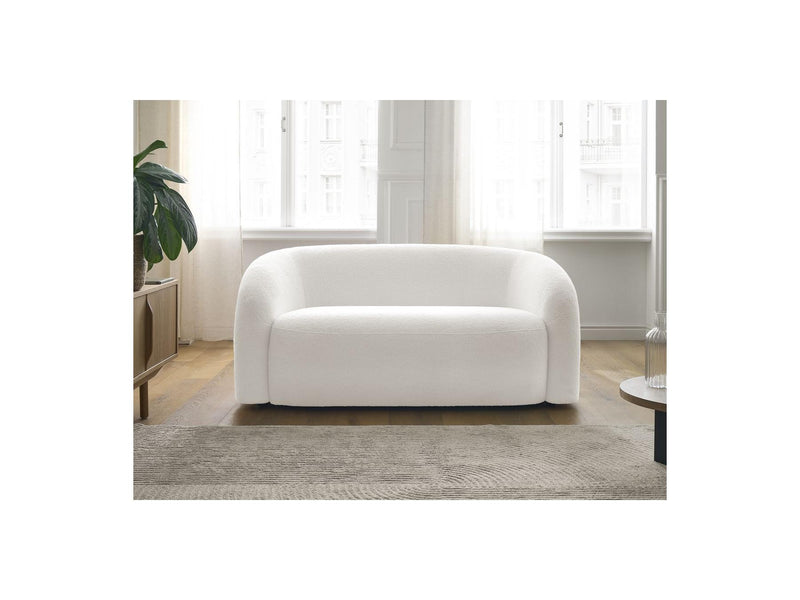 Canapé Droit Fixe 2 Places - Elina - Tissu Bouclette