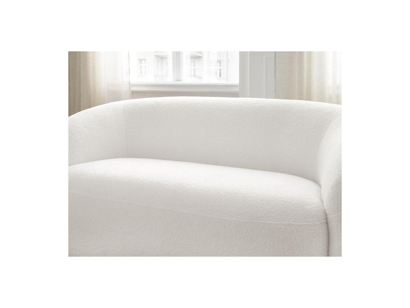 Canapé Droit Fixe 2 Places - Elina - Tissu Bouclette