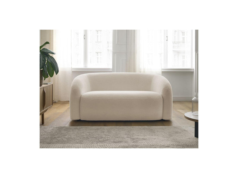 Canapé Droit Fixe 2 Places - Elina - Tissu Bouclette