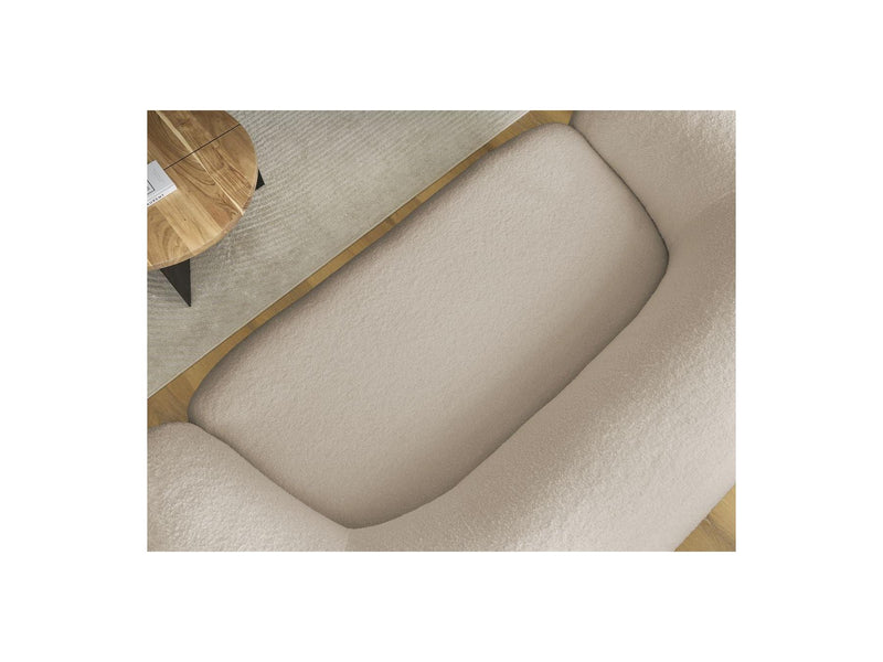 Canapé Droit Fixe 2 Places - Elina - Tissu Bouclette