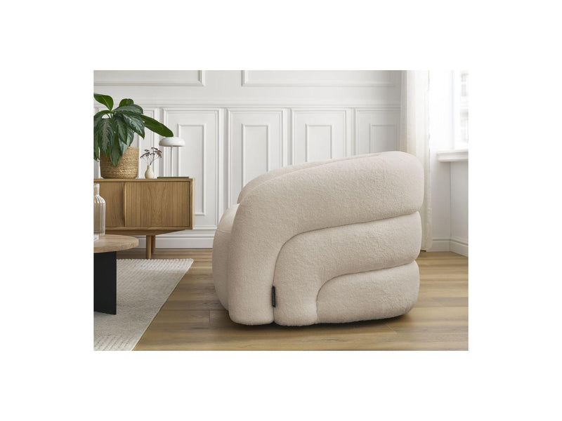 Canapé Droit Fixe 2 Places - Elina - Tissu Bouclette