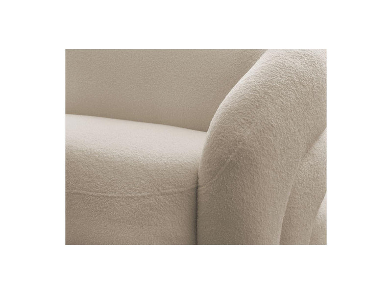 Canapé Droit Fixe 2 Places - Elina - Tissu Bouclette