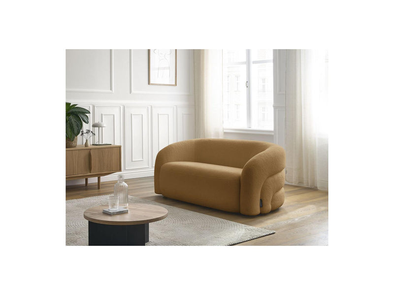 Canapé Droit Fixe 2 Places - Elina - Tissu Bouclette