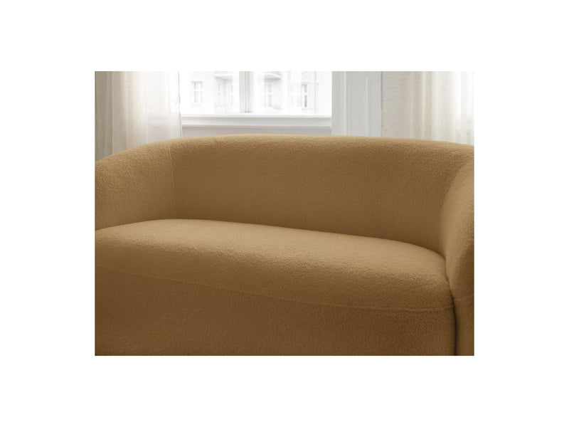 Canapé Droit Fixe 2 Places - Elina - Tissu Bouclette