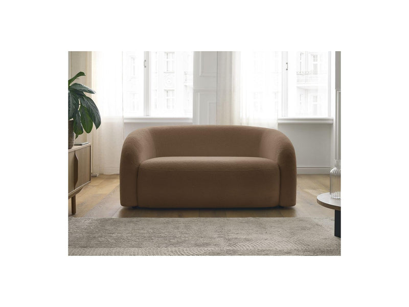 Canapé Droit Fixe 2 Places - Elina - Tissu Bouclette