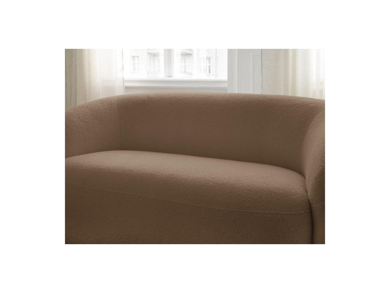 Canapé Droit Fixe 2 Places - Elina - Tissu Bouclette