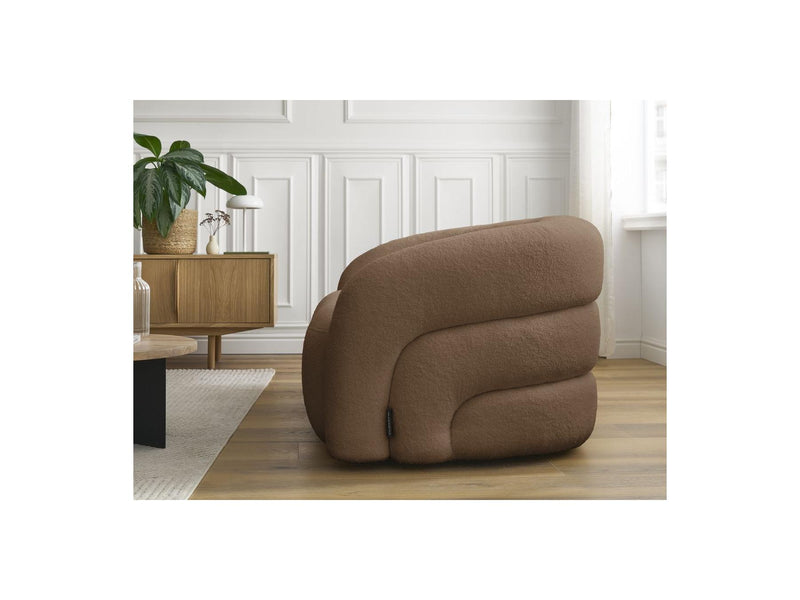 Canapé Droit Fixe 2 Places - Elina - Tissu Bouclette