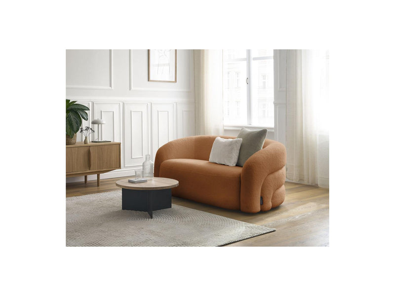 Canapé Droit Fixe 2 Places - Elina - Tissu Bouclette