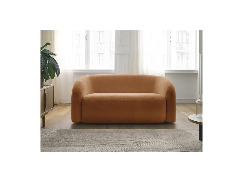 Canapé Droit Fixe 2 Places - Elina - Tissu Bouclette