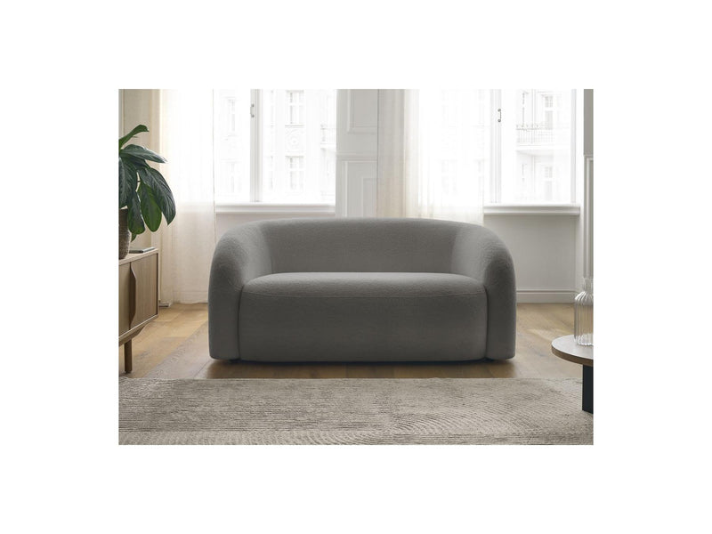 Canapé Droit Fixe 2 Places - Elina - Tissu Bouclette