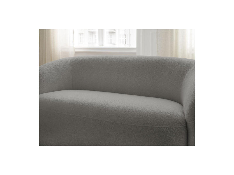 Canapé Droit Fixe 2 Places - Elina - Tissu Bouclette