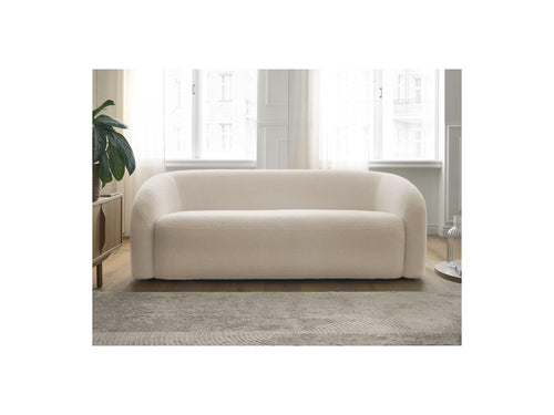 Canapé Droit Fixe 3 Places - Elina - Tissu Bouclette