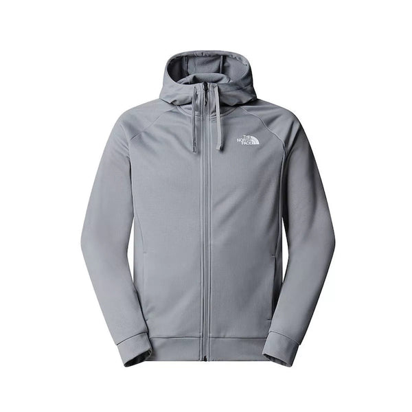 The North Face - Chaqueta con capucha M Reaxion 2.0 con cremallera - Gris claro/Antracita